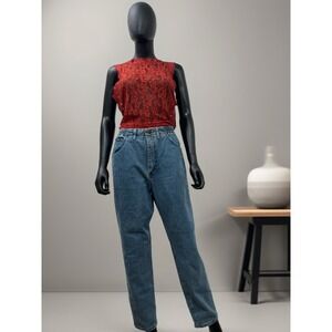 Lee Original High Waist Tapered Jeans 100% Cotton Size 10 S Vintage Fit